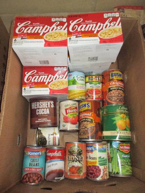 lot 110 image: kurig soup - canned goods - NOT expired