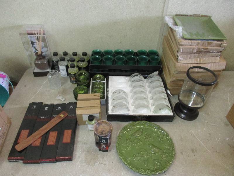lot 124 image: misc candle stuff - incense - liquid incense