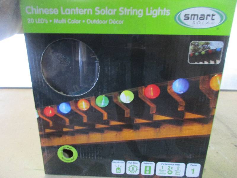 lot 129 image: Solar Chinese lantern string lights LED