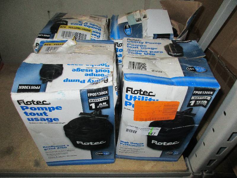 lot 147 image: 4 flotec utility pumps FPOS1300X