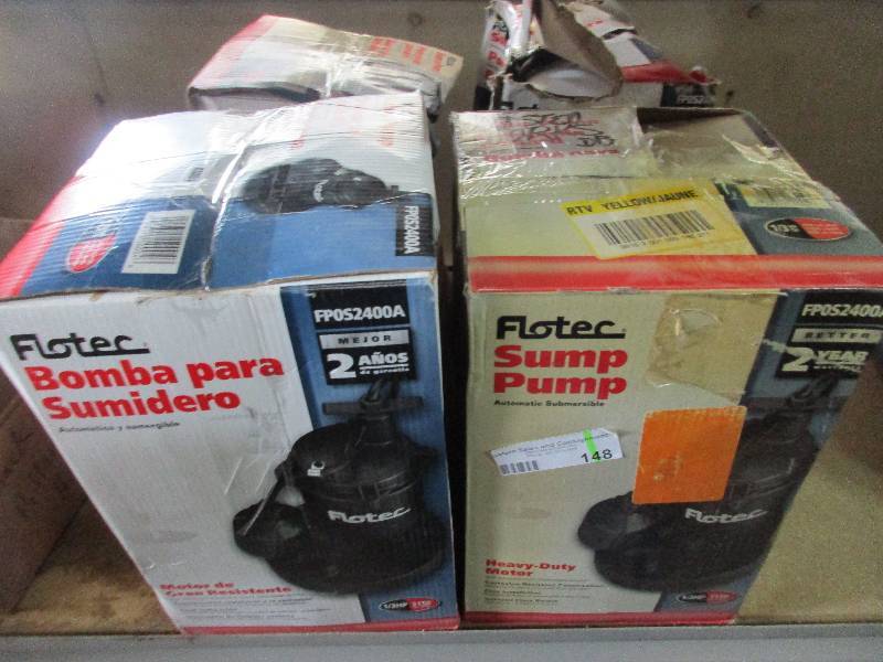 lot 148 image: 4 flotec sump pumps FPOS2400a