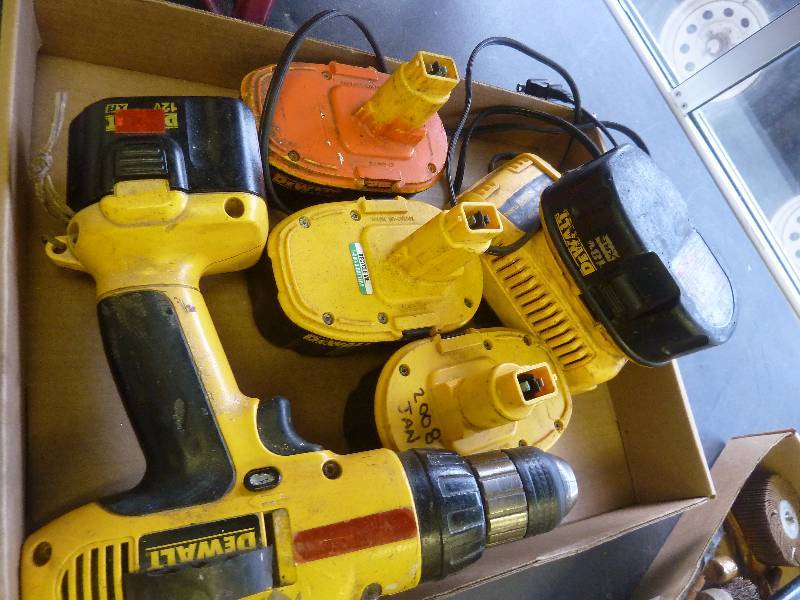 lot 494 image: Dewalt Drill, Batteries and Charger