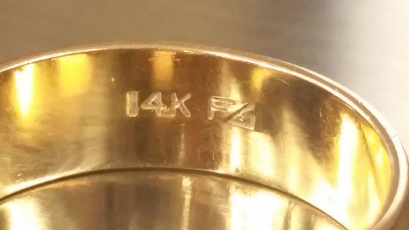 14kt Yellow Gold Ring  Band