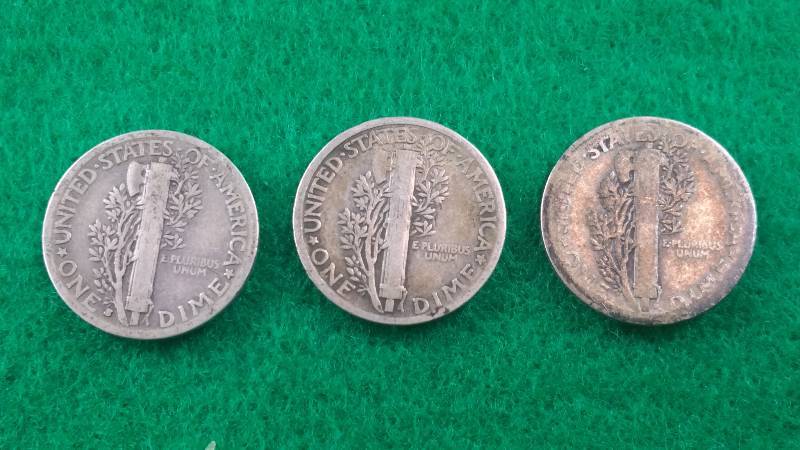 1920s and 1930 Mercury Silver Dimes