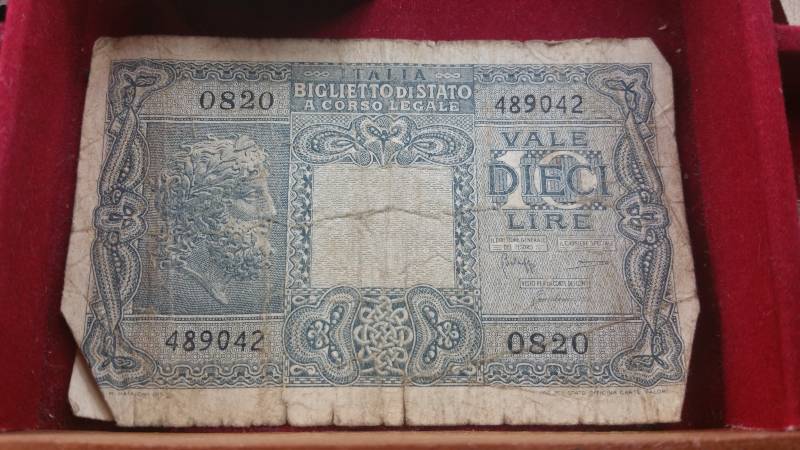 Junk Drawer of 1950 D German 1 Pfennings, Foreign Currency, Stamps, Etc.