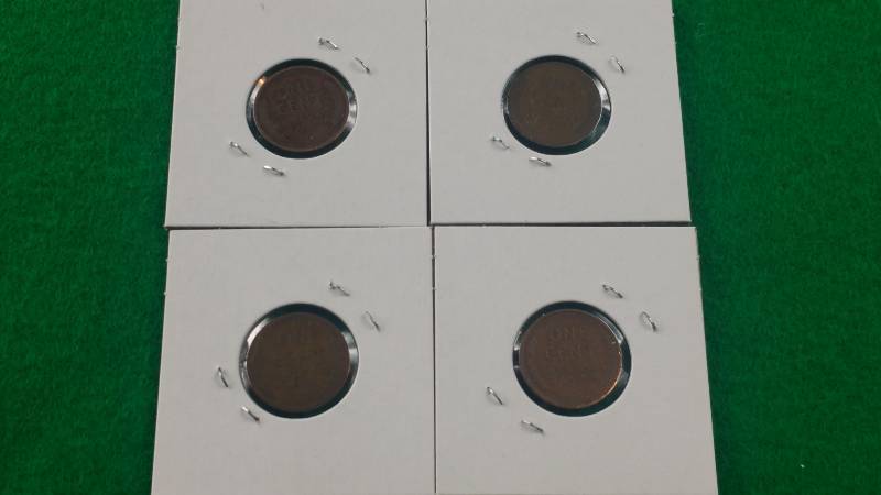 Group of (4) Better Wheat Cents