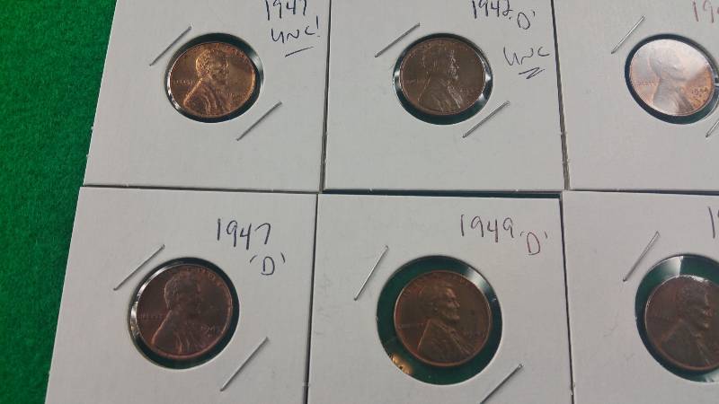 Group of (12) Better Wheat Cents