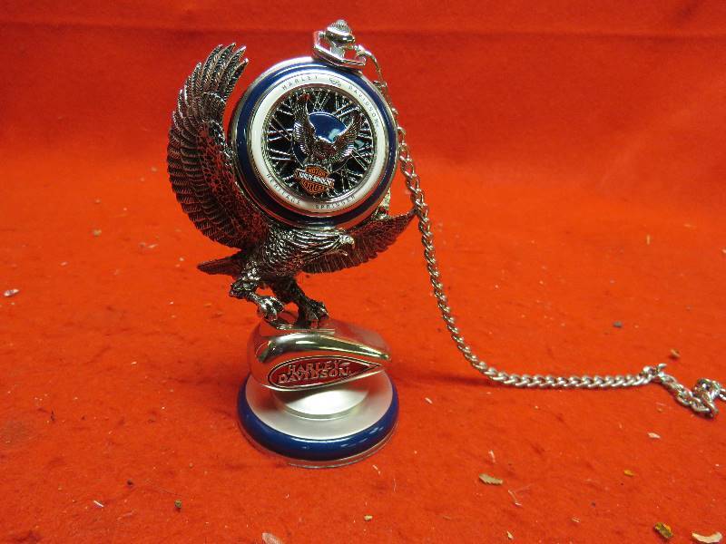 Harley Davidson Pocket Watch with Stand