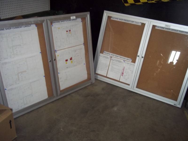 lot 151 image: Pair of Display Cabinets, no keys, one door with broken Glass, Each 3 x 4