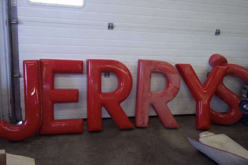 lot 161 image: JERRYS  Letters  34 High by 4 deep