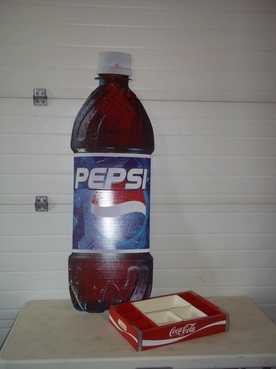 lot 4 image: Pepsi sign 51 inches tall and coke condiment tray