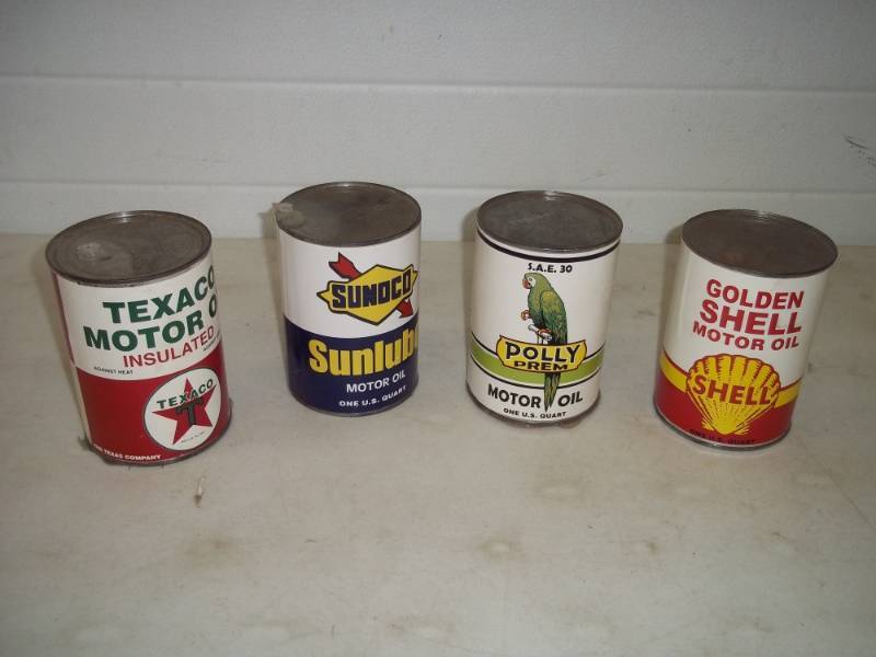 lot 16 image: Service station oil sample cans (empty)