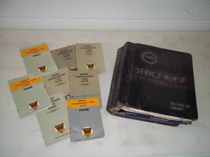 lot 31 image: 1940S Pure Service Manual & 1950S Ethil Passenger Car data books