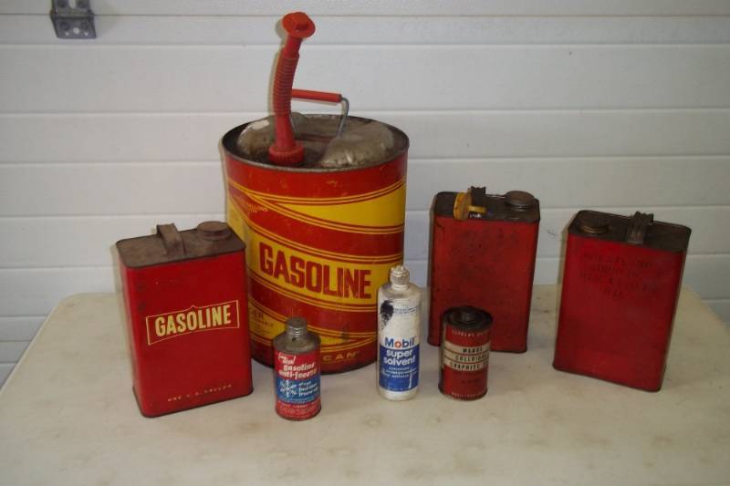 lot 62 image: Old gas cans and more