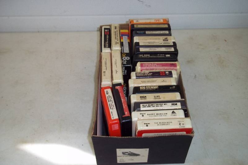 lot 79 image: 8 tracks tapes (elvis,beachboys, willie nelson and more)