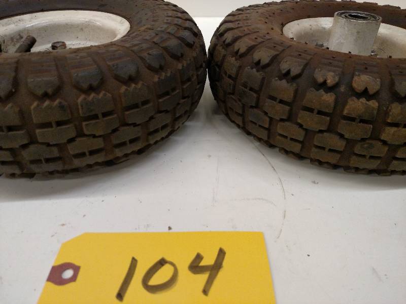 lot 104 image: (2) Rims with 4.103.50-4 Tires, 5...
