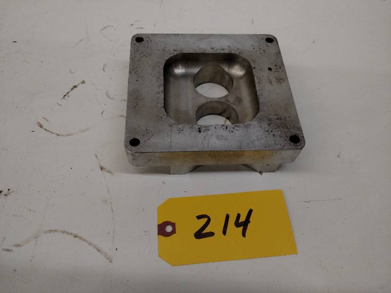lot 214 image: 2 Aluminum Carb. Spacer, Holley 4 ...