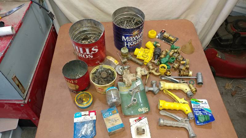 lot 140 image: Variety Plumbing and misc. Hardware