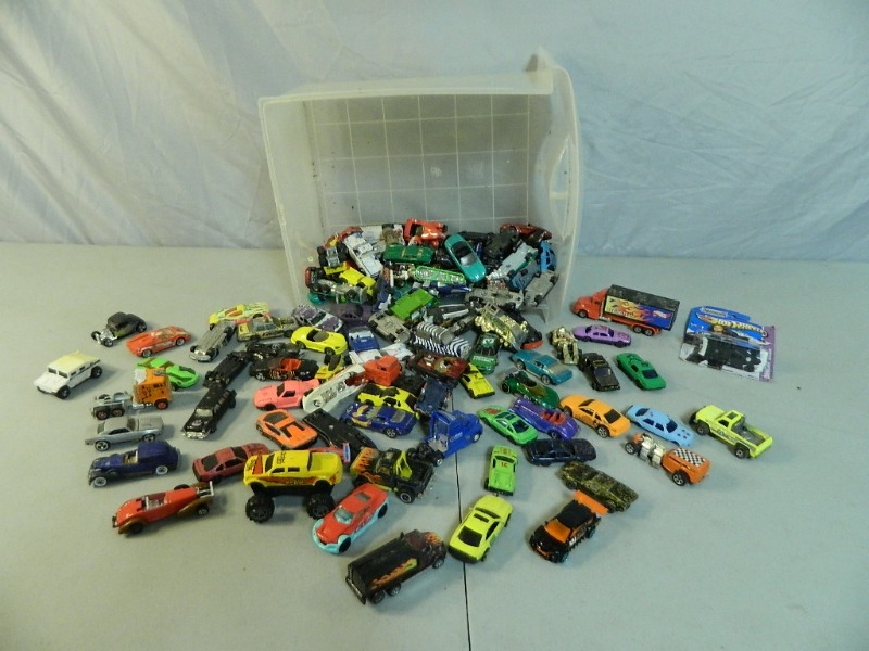 Large Assortment of Hot Wheels  Matchbox Cars