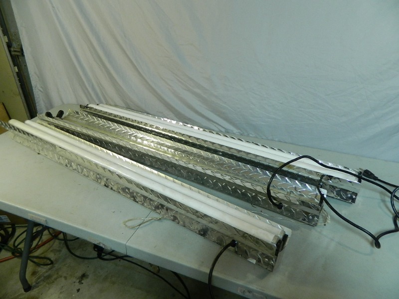 3 Diamond Plate Shop Lights