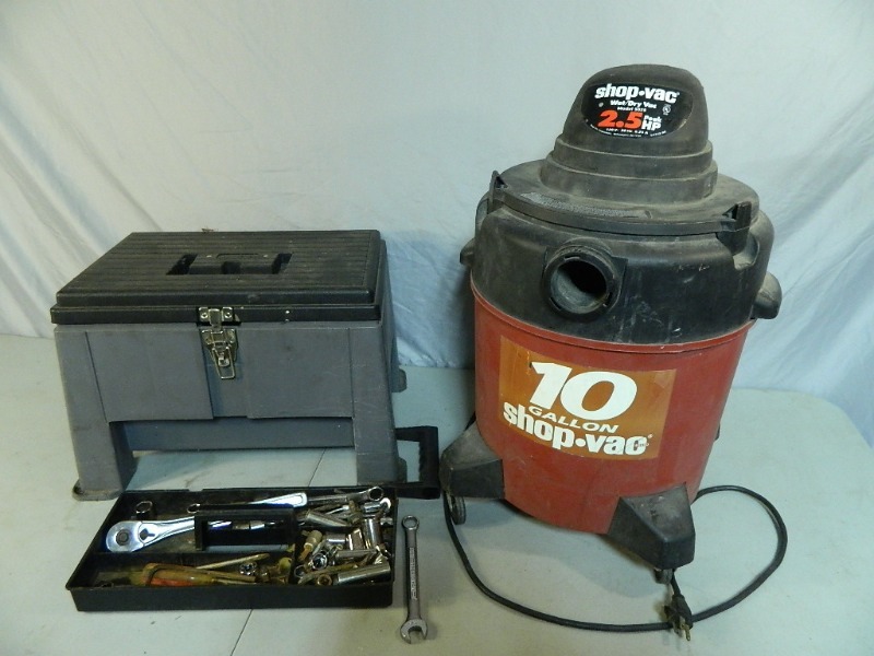 Shop Vac, Sockets, Wrenches, Step Stool, Etc