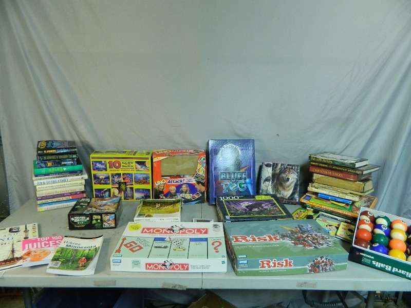 Billiard Balls, Games, Books, and Puzzles
