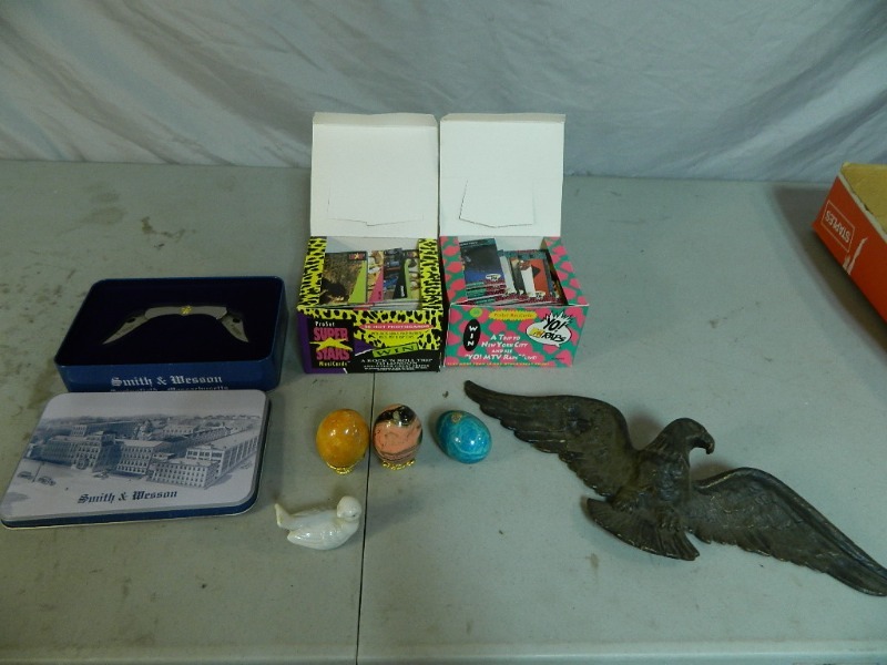 Smith and Wesson Collector Knife, Genuine Alabaster Eggs, and More