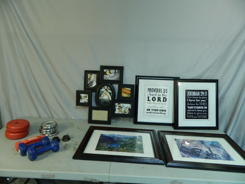 Framed Bible Versus, Framed Puzzles, and Assorted Weights