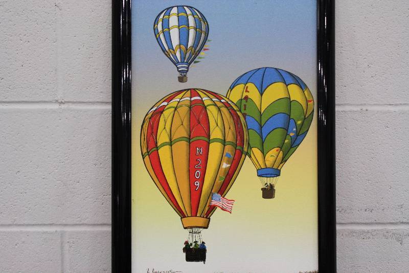 lot 183 image: Hot Air Ballon Painting