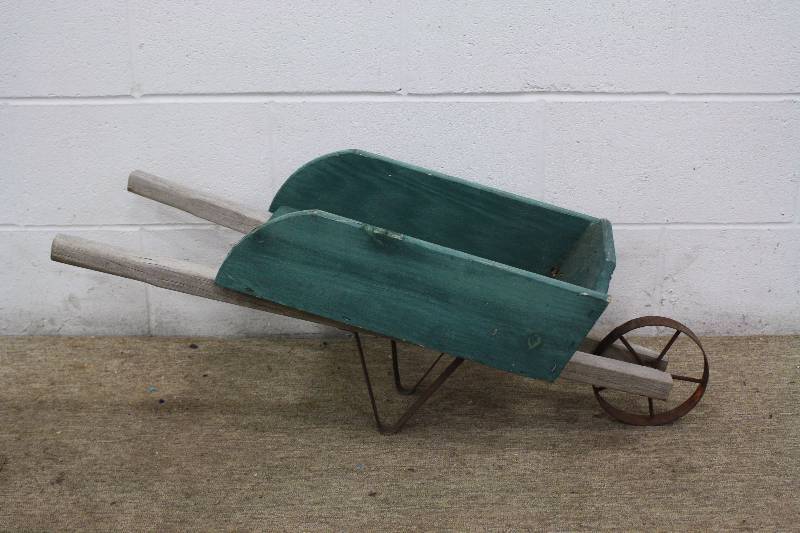 lot 30 image: Vintage Handmade Wheelbarrow