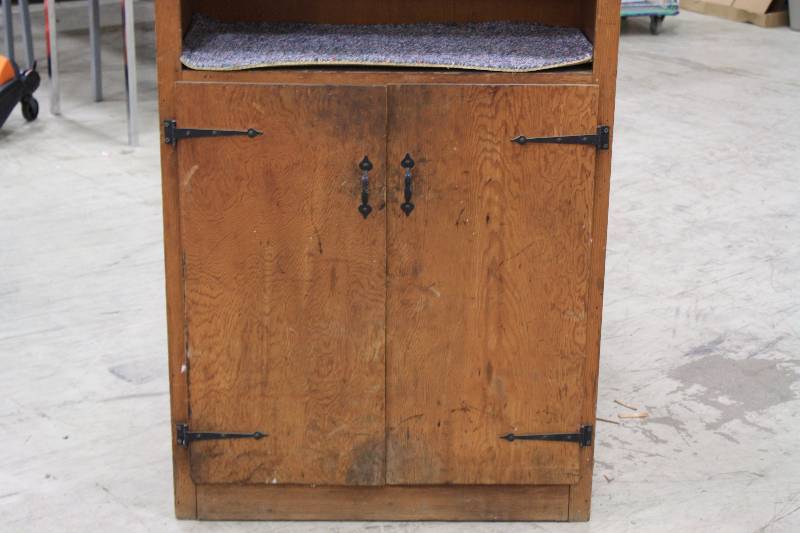lot 102A image: Wood Cabinet with Shelves