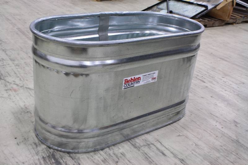 lot 17A image: Galvanized Round End Stock Tank 103 Gallon by Behlen Country