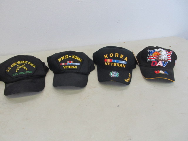 lot 29 image: War Veteran Hats & Harley Hat