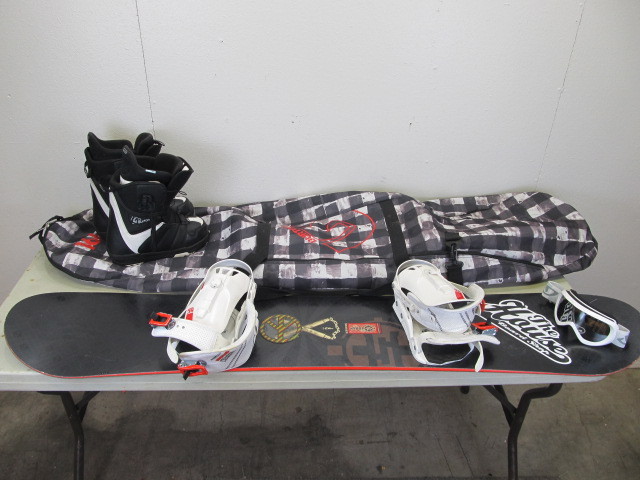lot 63 image: NICE Rossignol Snowboard Burton Bag & Boots