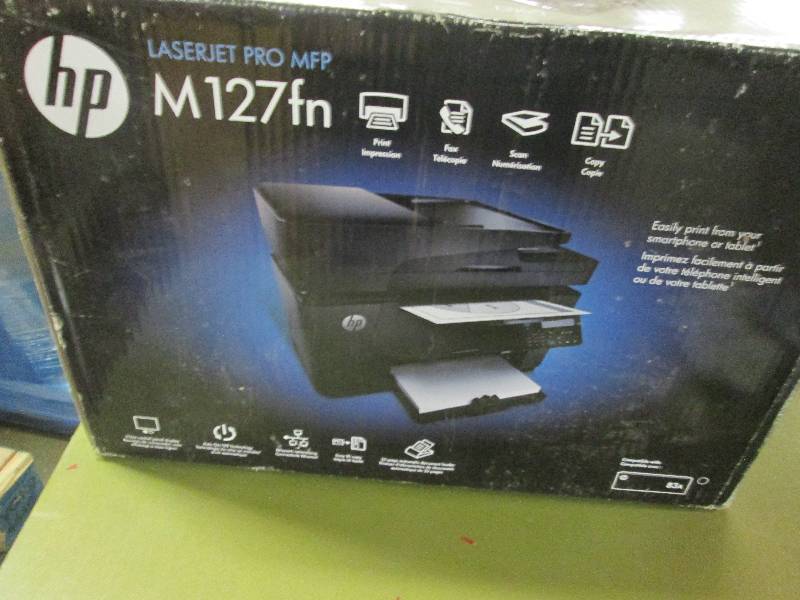 lot 14 image: HP Laser Jet M127fn Printer, sealed...