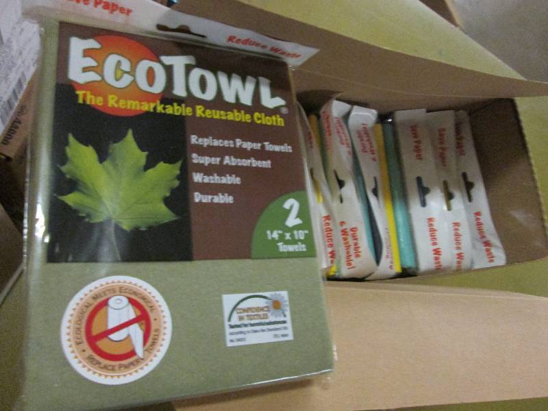 lot 81 image: Box of 12 packs of 2each EcoTowls 1...