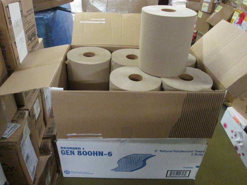 lot 100 image: 2 Cases of 6 rolls each 8 inch Natu...