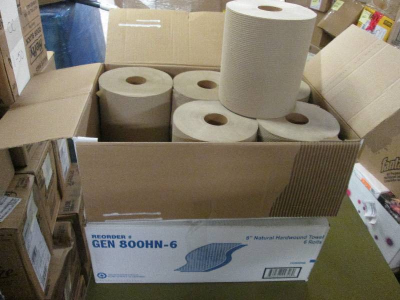 lot 104 image: 2 Cases of 6 rolls each 8 inch Natu...