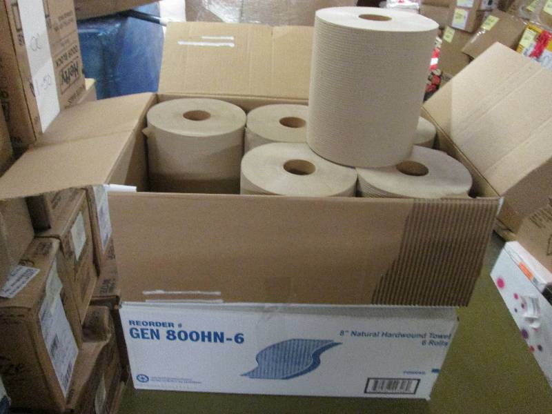 lot 105 image: 2 Cases of 6 rolls each 8 inch Natu...