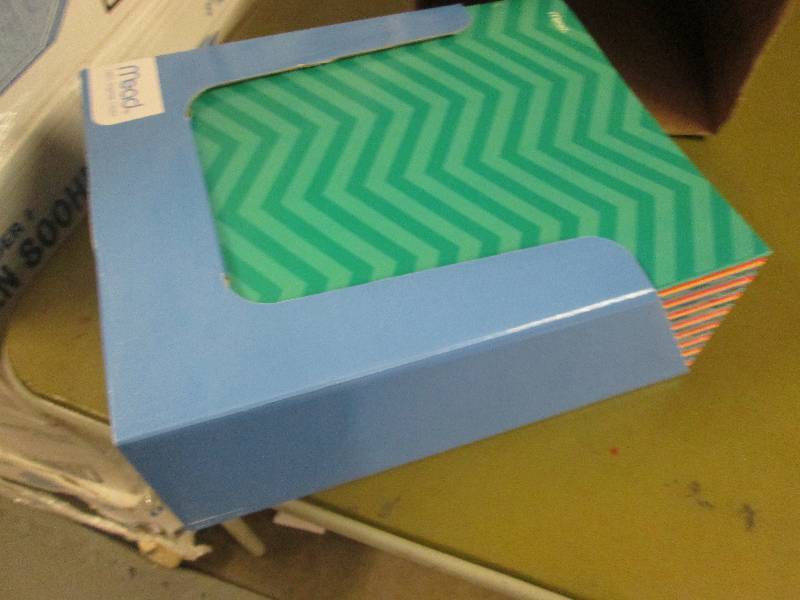 lot 141 image: Box of 48 Mead multi colored folder...