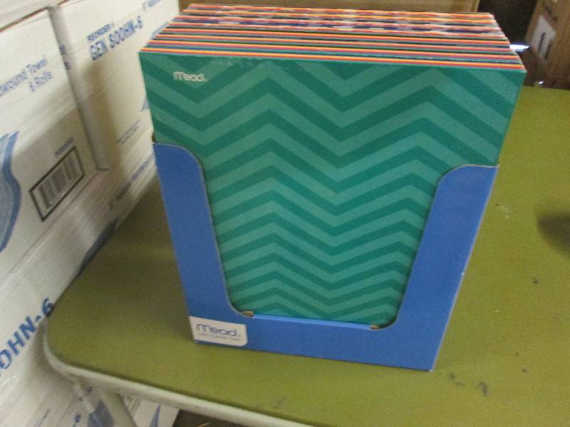lot 145 image: Box of 48 Mead MultiColored Folders...