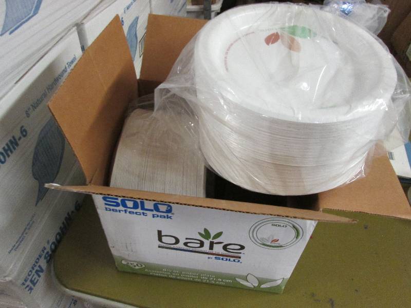 lot 146 image: Case of 250 8.5 inch Solo Paper Pla...