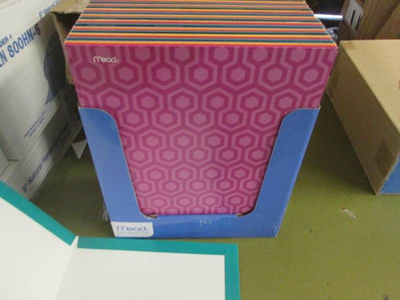 lot 147 image: Box of 48 Mead MultiColored Folders...