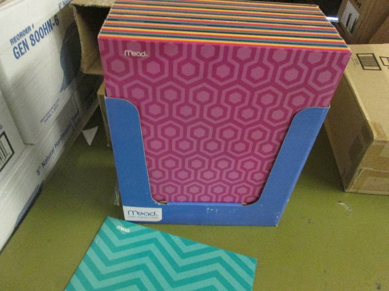 lot 148 image: Box of 48 Mead MultiColored Folders...