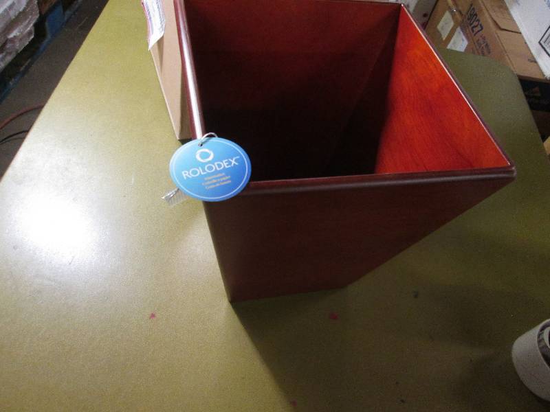 lot 224 image: Rolodex Wooden Waste Basket...
