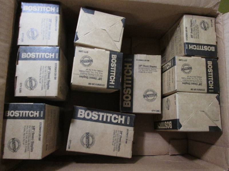 lot 233 image: Carton of10  Boxes Bostitch 38 inc...