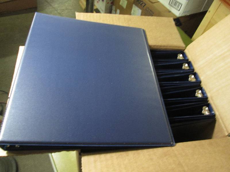 lot 234 image: Case of 12 Avery Blue 1 inch 3 ring...