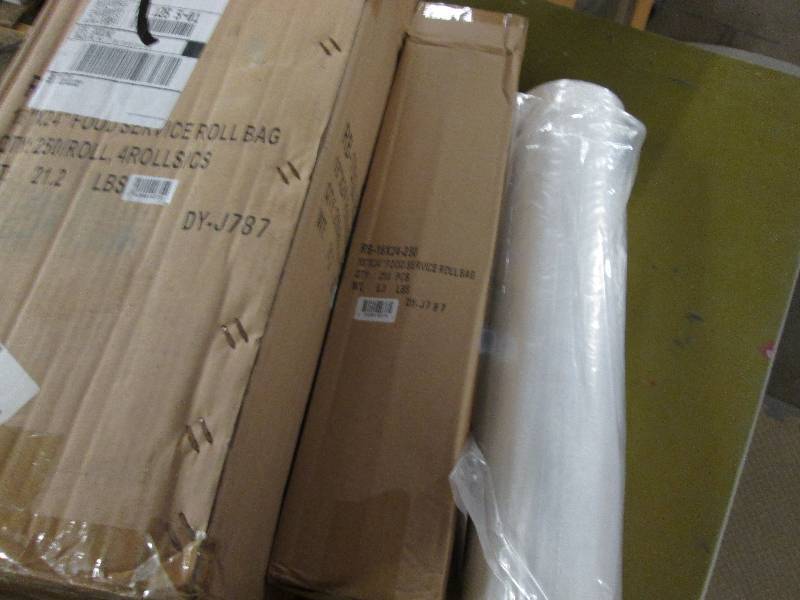 lot 244 image: Case of 4 Rolls of 250 each Food Se...