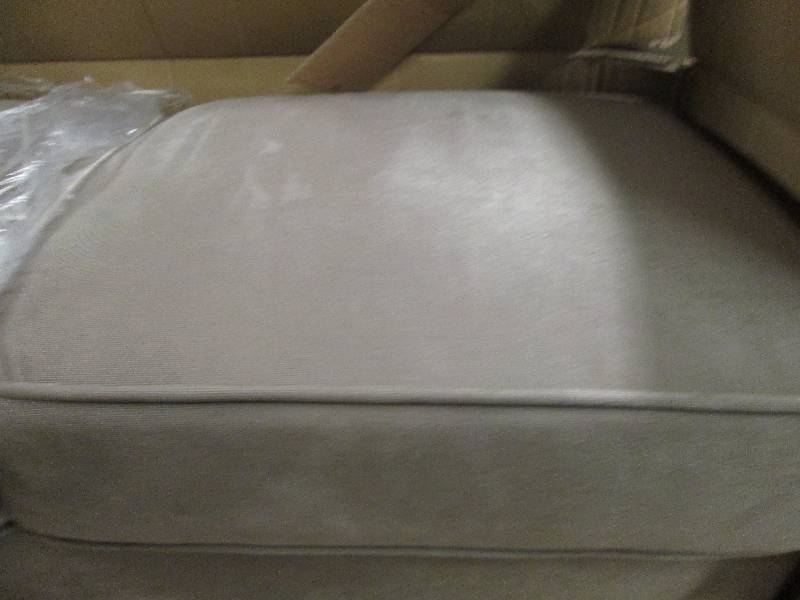 lot 400 image: love seat cushions and base, no bac...