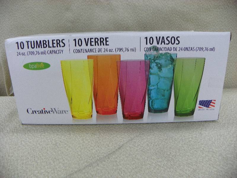 lot 292 image: Creative Ware 10 24oz Tumblers set